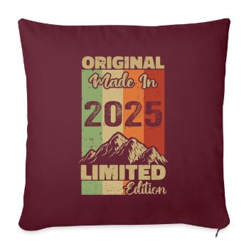 2025 Original - Made in 2025 - Limited Edition - Sofakissenbezug 45 x 45 cm - Burgunderrot - Vorne