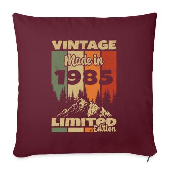 1985 Vintage Original 1985 Cadeau D'anniversaire - Housse de coussin décorative 45 x 45 cm - bordeaux - Devant