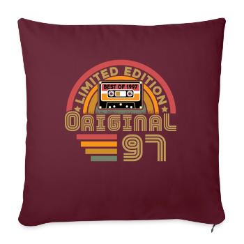 1997 Vintage Original 1997 Cadeau D'anniversaire - Housse de coussin décorative 45 x 45 cm - bordeaux - Devant