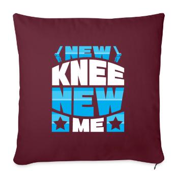New Knee new me - Sofakissenbezug 45 x 45 cm - Burgunderrot - Vorne