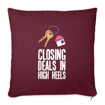 92671607972384608 avant - Housse de coussin décorative 45 x 45 cm - bordeaux - Devant