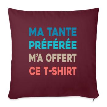 Joyeux Anniversaire à Mon Neveu ou Nièce Cadeau - Housse de coussin décorative 45 x 45 cm - bordeaux - Devant