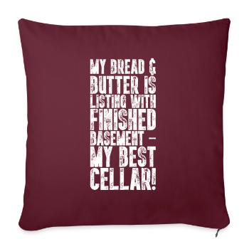 82721608540445495 avant - Housse de coussin décorative 45 x 45 cm - bordeaux - Devant