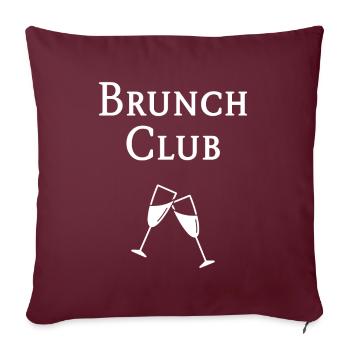 Brunch Club - Housse de coussin décorative 45 x 45 cm - bordeaux - Devant