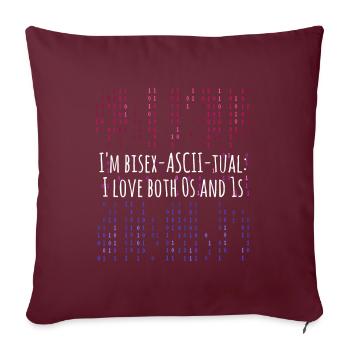 LGBT Code bisexuelles Programmieren - Sofakissenbezug 45 x 45 cm - Burgunderrot - Vorne