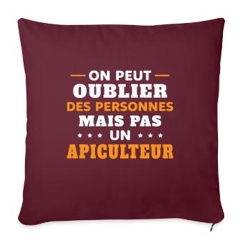 On peut pas oublier un Apiculteur humour Abeille - Housse de coussin décorative 45 x 45 cm - bordeaux - Devant