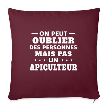 On peut pas oublier un Apiculteur humour Abeille - Housse de coussin décorative 45 x 45 cm - bordeaux - Devant