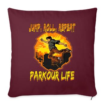 Parkour Le Parcour Freerunning Extremsport - Sofakissenbezug 45 x 45 cm - Burgunderrot - Vorne