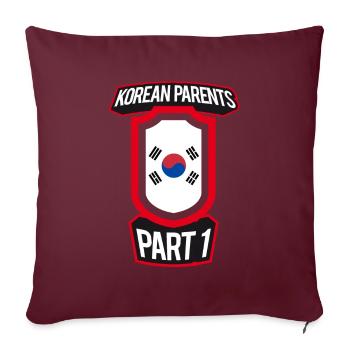 Beste Erziehung Koreanische Eltern Teil 1 - Sofakissenbezug 45 x 45 cm - Burgunderrot - Vorne