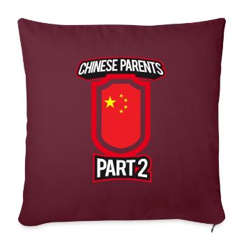Beste Erziehung Chinesische Eltern Teil 2 - Sofakissenbezug 45 x 45 cm - Burgunderrot - Vorne