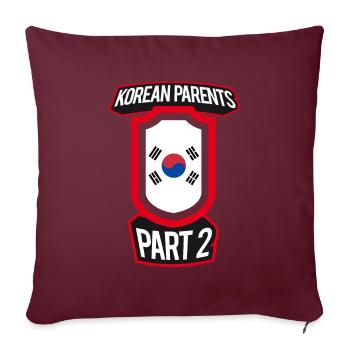 Beste Erziehung Koreanische Eltern Teil 2 - Sofakissenbezug 45 x 45 cm - Burgunderrot - Vorne
