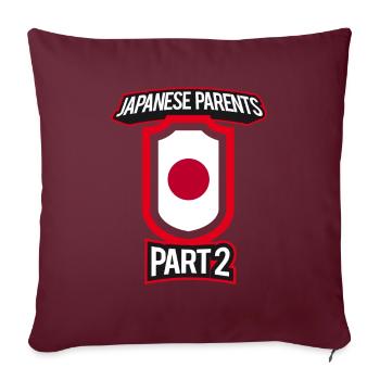 Beste Erziehung Japanische Eltern Teil 2 - Sofakissenbezug 45 x 45 cm - Burgunderrot - Vorne