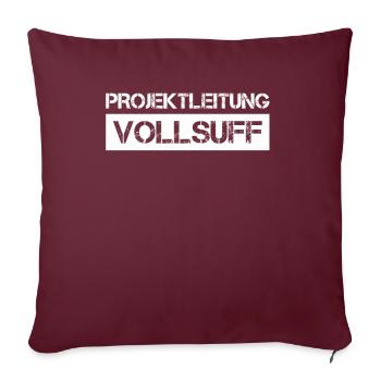 Bier Saufen Shirt Damen Herren Feiern Partnerlook - Sofakissenbezug 45 x 45 cm - Burgunderrot - Vorne