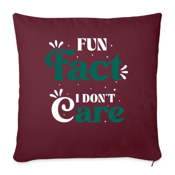 Fait amusant Je me fiche de dire provocateur - Housse de coussin décorative 45 x 45 cm - bordeaux - Devant