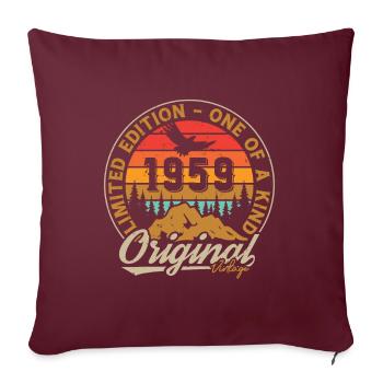 Vintage Rétro 1959 Anniversaire Cadeau 1959 - Housse de coussin décorative 45 x 45 cm - bordeaux - Devant