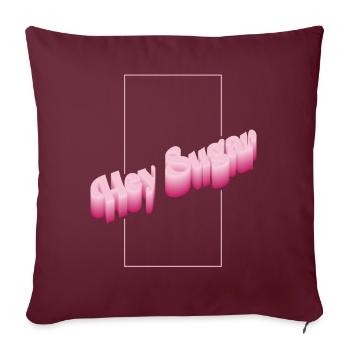 Hallo Zucker - Sofakissenbezug 45 x 45 cm - Burgunderrot - Vorne