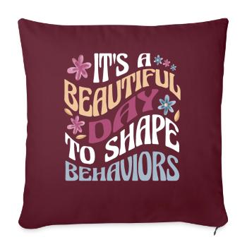 Thérapeute en comportements de belle forme de jour - Housse de coussin décorative 45 x 45 cm - bordeaux - Devant