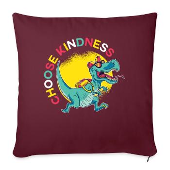 Choisissez la gentillesse Citation de motivation - Housse de coussin décorative 45 x 45 cm - bordeaux - Devant