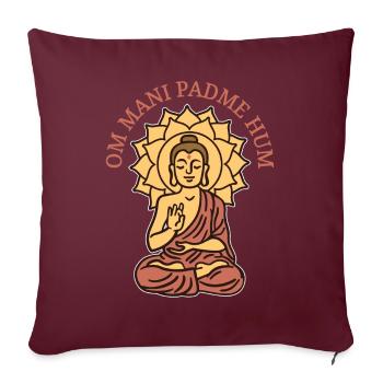Om Mani Padme Hum Buddhismus Indien - Sofakissenbezug 45 x 45 cm - Burgunderrot - Vorne