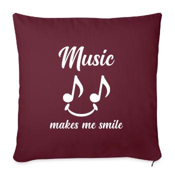 Karaoké Chant Professeur de chant Citations musicales - Housse de coussin décorative 45 x 45 cm - bordeaux - Devant