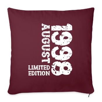 1998 Août Édition Limitée 25e Tenue d’anniversaire - Housse de coussin décorative 45 x 45 cm - bordeaux - Devant