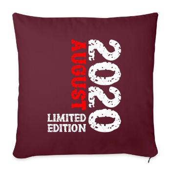 2020 août édition limitée 3e anniversaire tenue - Housse de coussin décorative 45 x 45 cm - bordeaux - Devant