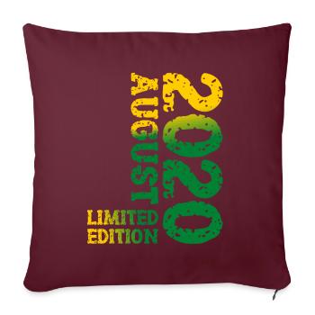 2020 août édition limitée 3e anniversaire tenue - Housse de coussin décorative 45 x 45 cm - bordeaux - Devant