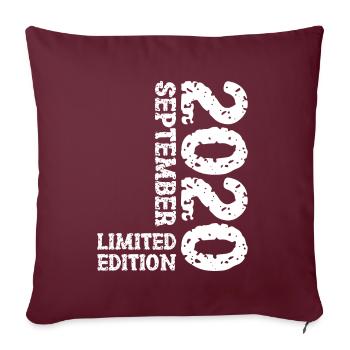 2020 Septembre Édition Limitée 3ème Décoration Anniversaire - Housse de coussin décorative 45 x 45 cm - bordeaux - Devant