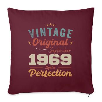 Septembre 1969 Jubilé 1969 Septembre Don - Housse de coussin décorative 45 x 45 cm - bordeaux - Devant