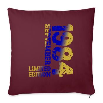 1984 Septembre Edition Limitée 39th Birthday Deco - Housse de coussin décorative 45 x 45 cm - bordeaux - Devant