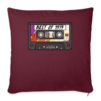 Best Of 1979 Vintage Retro Cassette Birthday Gift - Sofakissenbezug 45 x 45 cm - Burgunderrot - Vorne
