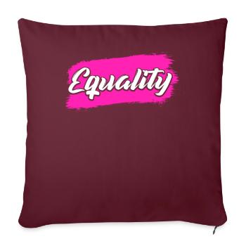 Don pour l’égalité des droits des femmes - Housse de coussin décorative 45 x 45 cm - bordeaux - Devant