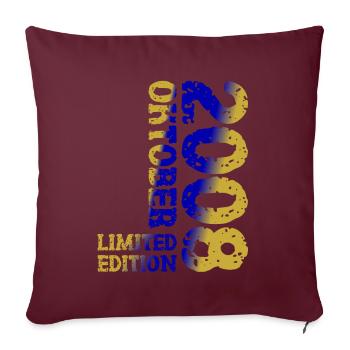 2008 octobre édition limitée 15e anniversaire Décoration - Housse de coussin décorative 45 x 45 cm - bordeaux - Devant