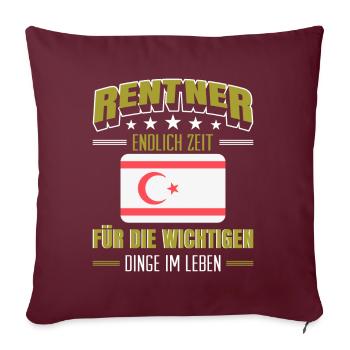 Rentner Rente Rentenbeginn Zypern - Sofakissenbezug 45 x 45 cm - Burgunderrot - Vorne