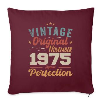 Légendaire depuis novembre 1975 - 1975 - Housse de coussin décorative 45 x 45 cm - bordeaux - Devant