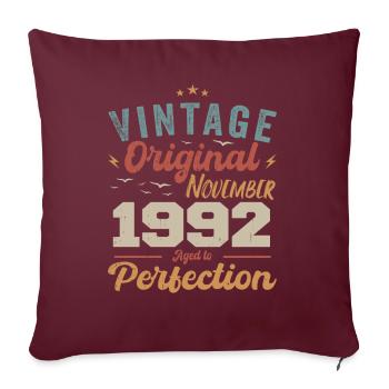 Légendaire depuis novembre 1992 - 1992 - Housse de coussin décorative 45 x 45 cm - bordeaux - Devant