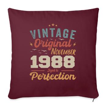 Légendaire depuis novembre 1988 - 1988 - Housse de coussin décorative 45 x 45 cm - bordeaux - Devant