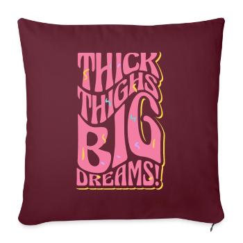 Curvy Chick Conscience de l’acceptation du corps - Housse de coussin décorative 45 x 45 cm - bordeaux - Devant