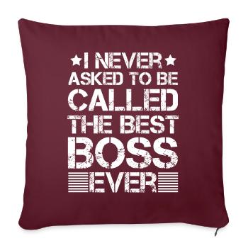 Meilleur employeur de tous les temps appelé Meilleur chef - Housse de coussin décorative 45 x 45 cm - bordeaux - Devant