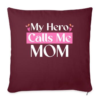 Maman Hero Squad Maman Vie Super-héros - Housse de coussin décorative 45 x 45 cm - bordeaux - Devant