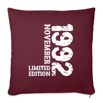 1992 novembre édition limitée 31e anniversaire décoration - Housse de coussin décorative 45 x 45 cm - bordeaux - Devant
