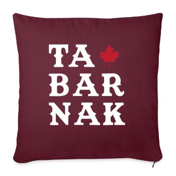 Tabarnak Je Me Barre Au Canada Feuille D'érable - Housse de coussin décorative 45 x 45 cm - bordeaux - Devant
