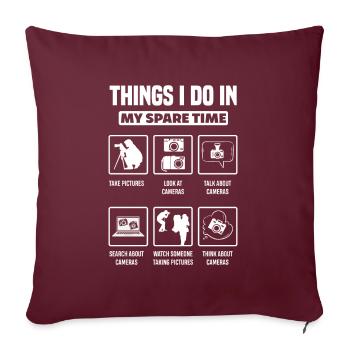 Drôle Photographie Photographe Photographe Cadeau - Housse de coussin décorative 45 x 45 cm - bordeaux - Devant