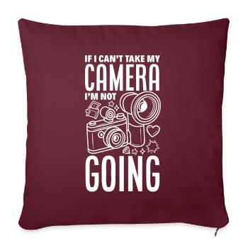 Drôle Photographie Photographe Photographe Cadeau - Housse de coussin décorative 45 x 45 cm - bordeaux - Devant
