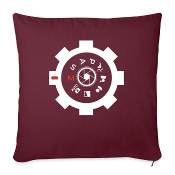 Drôle Photographie Photographe Photographe Cadeau - Housse de coussin décorative 45 x 45 cm - bordeaux - Devant