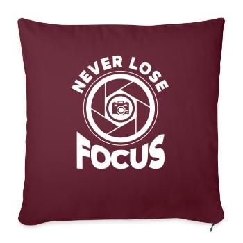 Drôle Photographie Photographe Photographe Cadeau - Housse de coussin décorative 45 x 45 cm - bordeaux - Devant