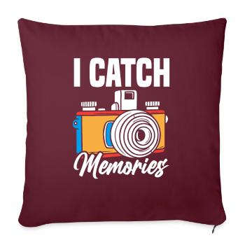 Drôle Photographie Photographe Photographe Cadeau - Housse de coussin décorative 45 x 45 cm - bordeaux - Devant