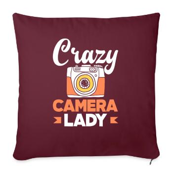Drôle Photographie Photographe Photographe Cadeau - Housse de coussin décorative 45 x 45 cm - bordeaux - Devant