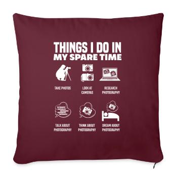 Drôle Photographie Photographe Photographe Cadeau - Housse de coussin décorative 45 x 45 cm - bordeaux - Devant