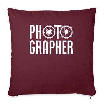 Drôle Photographie Photographe Photographe Cadeau - Housse de coussin décorative 45 x 45 cm - bordeaux - Devant